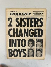 1965 Dec 25th National Enquirer Newspaper, 2 Sisters Changed Into Boys (VRN7) picture