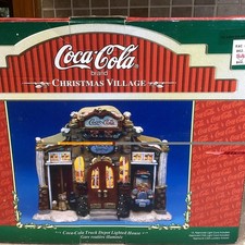 KURT ADLER -Coke -Coca-cola - Truck Depot  - Christmas Village Building- NEW picture