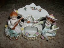 Beautiful Delicate Vintage Boy & Girl Vase 4 1/2 x 7 1/2