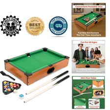 Portable Mini Billiards Table Set for Kids - Compact 20-Inch Pool Fun picture