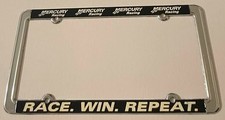Vintage Mercury Racing Booster License Plate Frame Race Win Repeat Marauder picture
