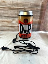 Vtg 2005 The Simpsons Duff Beer Can Rotating Electric Lamp & Light 10