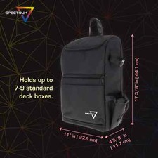BCW Black Trading Card Spectrum Backpack Holds 7–9 Deck Deck boxes Playmat Strap picture