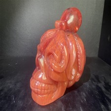 2.7LB 5''Red Melting Crystal Octopus Carving Quartz Carving Gift picture