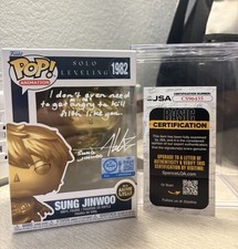 Funko Pop Sung Jinwoo 1982 Gold Anime of the Year Signed By Aleks Le JSA 