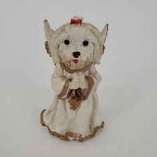 Vintage Shih Tzu Dog Angel Figurine with Wings Decorative Collectible  picture