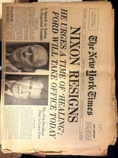 The New York Times August 9 1974 Nixon Resigns picture