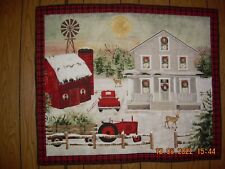 Christmas Farm Scene quilted wallhanging 34x41 picture