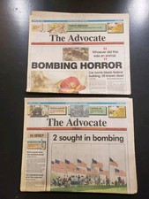April 20 & 21, 1995: OKLAHOMA CITY Bombing Tragedy OKC The Advocate Newspaper picture