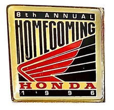 1996 8th Annual Honda Homecoming Hat Pin Red White & Blue Enamel Honda Emblem picture