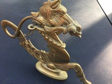 Antique Figural Brass Venetian Seahorse Horse Gondola Hippocampus Oar Lock 8.5” picture
