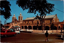 Old Albuquerque, NM New Mexico SAN FELIPE DE NERI CHURCH Parks Tram 4X6 Postcard picture