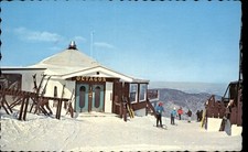 Stowe VT Skiers at the Octagon c1950s-60s Vintage Postcard picture