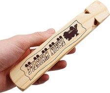 Solid Wood Train Whistle 4 Tones, Noisemaker Toys and Conductor Whistle for Birt picture
