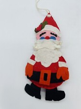 Vintage Santa Christmas Felt Christmas Ornament Holiday Décor picture