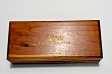 Vintage Hard Arkansas Smiths Natural Sharpening Oil Stone With Wooden Box picture
