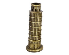 DS. DISTINCTIVE STYLE Metallic Leaning Tower of Pisa Statue Souvenir Figurine... picture