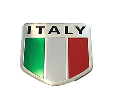 Italy Italian Flag Emblem Decal Sticker ALUMINUM 3D 2