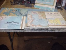 (5) Vintage 1967 1968 1981 National Geographic Fold Out Maps picture