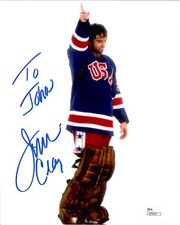JIM CRAIG HAND SIGNED 8x10 PHOTO       1980 OLYMPIC GOALIE      TO JOHN    JSA picture