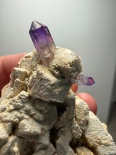BEAUTIFUL OLD STOCK Amethyst on Feldspar- Brandberg Mts., Namibia- SALE $34 picture