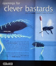 Vintage 2000 CMG IT Serices Original UK Print Ad Venus Fly Trap 22x30cm FHM 128 picture