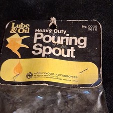 Vintage Hollywood Accessories Heavy Duty Lube & Oil Pouring Spout Nos Japan C030 picture