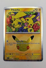 The Pokémon Company Pokemon TCG Pikachu 048/128 Reverse Holo Alt Art 30th picture