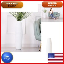 Leewadee Decorative Tall Floor Vase Living Room Decor, 26 Inches, White, Resin picture