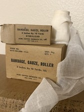Vintage Acme Civil Defense Gauze Bandage NOS Sealed 12 Count Box Medical picture