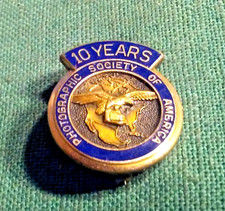 1920-30s Photographic Society of America 10 Year Member Pin 1/10 10K Gold-Filled picture