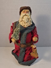 VintageDept 56  Paper Mache Santa Father Christmas St Nicholas Figure 10” B21 picture