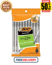 Pack of 10 Ballpoint Pen - Black Ink Ball Point Pens for Office Writing School picture
