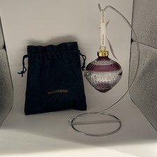 Waterford Crystal Winter Wonders Midnight Frost Lilac Bauble Ornament NIB picture