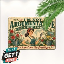 Sarcastic Plant Lover Quote Gardening Because Murder Is Wrong Metal Tin Sign picture