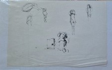 Jeff Jeffrey Catherine Jones Vintage Large Ink Sketchpad Original Spacewoman Art picture