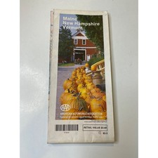 1992 AAA Main New Hampshire Vermont Foldable Map 92-3 picture