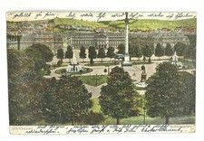 1906 Stuttgart Germany Schlossplatz Palace Square Vintage Postcard Posted picture