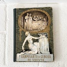 Vtg Camposanto Di Genova Staglieno Cametery photo Booklet Italy Art Souvenir picture