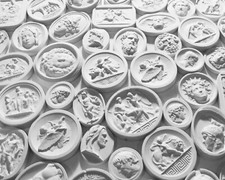 60 Mixed Grand Tour Intaglios, Plaster Intaglio, Antique Cameo, Classical Art picture