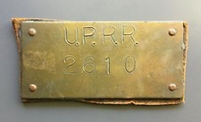 Antique Vintage Union Pacific Railroad Brass Tag picture