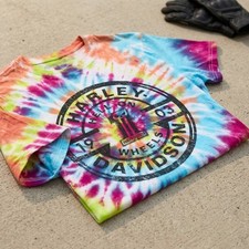 VTG 1903 Harley-davidson Tie dye shirt L picture