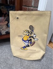 Vintage Walt Disney Productions Goofy Tennis Tote Bag Tan Canvas Racket Case picture