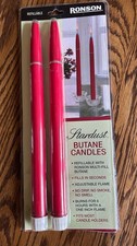 Vtg Ronson Stardust Refillable Butane Red Candles New In Package picture