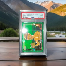2025 Topps SpongeBob Sapphire Pyrite Ponderer /99 PSA 9 POP 1 picture