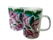 Dunoon England NIMES Mugs by Jane Brookshaw Fine Bone China Floral - Set of 2 picture