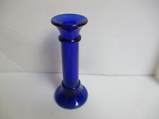 1-Vintage Cobalt Blue Glass Candlestick  Candle Holder 7
