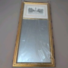 Vintage UT University of Texas Austin Eglomise Designs Framed Mirror Tower 24x11 picture