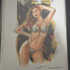 Dynamite Red Sonja: Age of Chaos Sketch Art by J. Taylor Signed Original picture