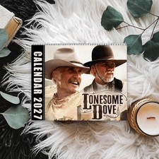 Lonesome Dove 2027 Wall Calendar, Western Cowboys Biscuits and Ho Fan Gifts picture